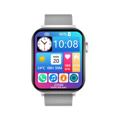デジタル ゲームの人間の特徴をもつ携帯電話の造りのための分割された画面44mm NFC スマートウォッチ