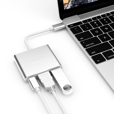 4つのモニターのためのタイプC 3in1のラップトップのドッキング・ステーションのDisplayport Usb延長